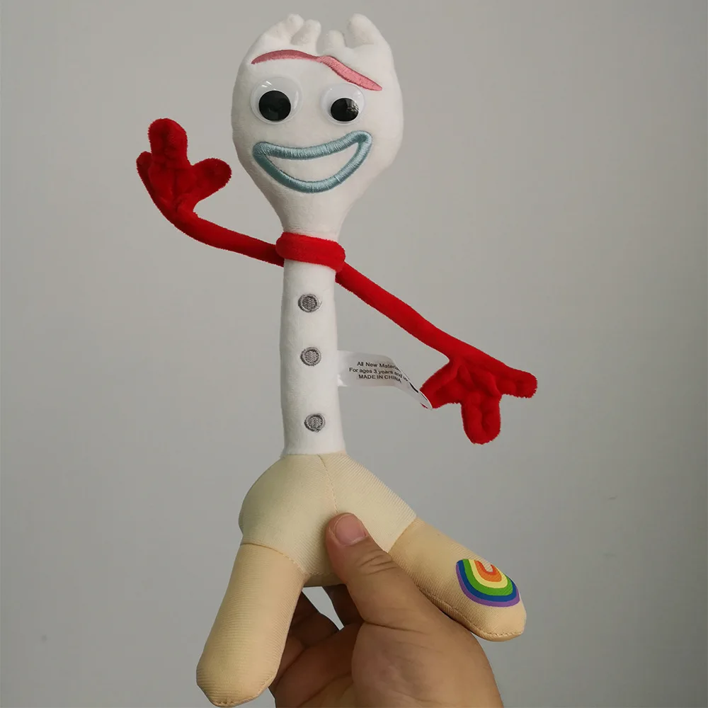 Фильм 27 см Forky Toy Story 4 Плюшевые игрушки Мягкая кукла стоячая позирующая Детская подарок на день рождения