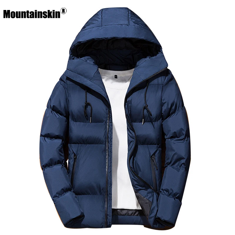 Najtaniej Moutainskin 2020 zima nowe męskie płaszcze jednokolorowe bawełniane kurtki z kapturem męskie dorywczo mody ciepłe kurtki mężczyźni odzież marki SA745