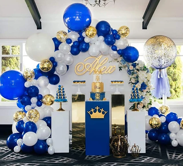 Ballons Avec Confettis En Latex Bleu Pour Garçon, Décorations Pour Premier  Anniversaire De 1 An, Fête Prénatale, Pour Enfants - Bannières, Banderoles  Et Confettis - AliExpress