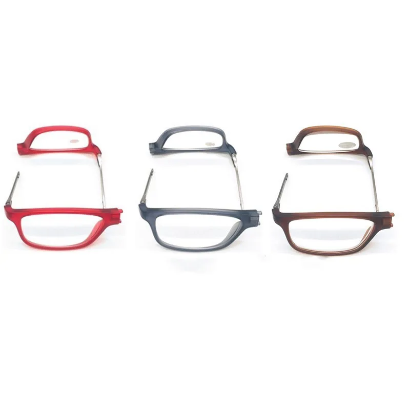 Новые Красочные модернизированные Магнитные очки для чтения, для мужчин и женщин, регулируемые висящие на шее Магнитные Передние очки для дальнозоркости, унисекс