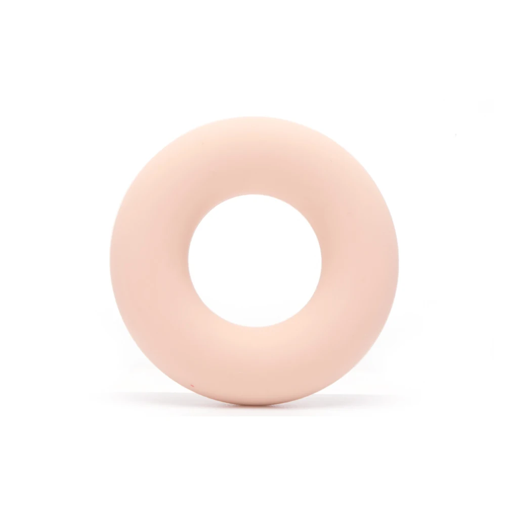Peachy 5 шт. Perle Силиконовое кольцо для прорезывания зубов 42 мм BPA бесплатные детские товары игрушки для прорезывания зубов Круглые DIY Изготовление Pandent Siliconen Kralen Mordedor - Цвет: Peachy