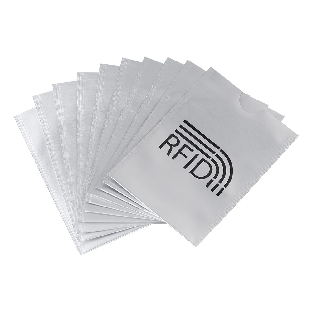 Card holder 10PCS Anti Theft for RFID Credit Card Protector Blocking Sleeve Skin Case Covers Protection Bank Card Case