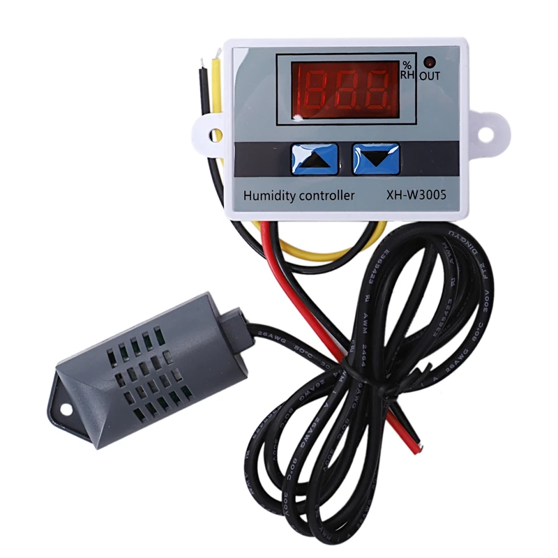 DC12V ELEG-цифровой регулятор влажности, гигрометр, переключатель контроля влажности 0~ 99% Rh гигростат с датчиком влажности - Цвет: DC12V