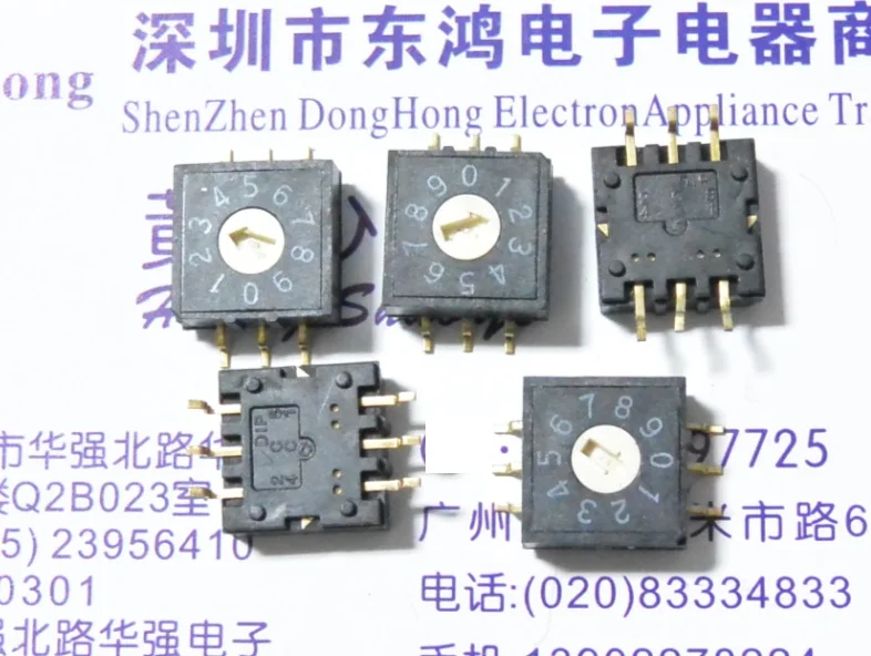 

5PCS/LOT DIP Taiwan round 0-9/10 bit 8421C patch RM3AF-10 rotary encoding switch 3:3 pin