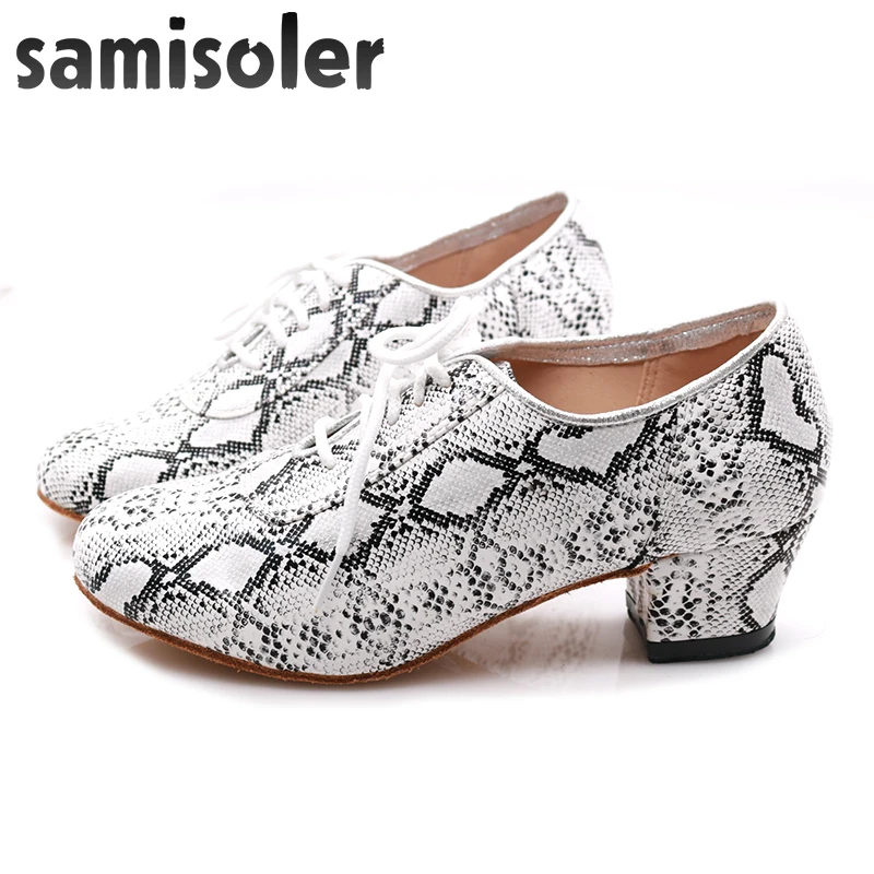 Samisoler/Новинка; Тканевая обувь с блестящими лентами для бальных танцев; модные женские туфли для латинских танцев