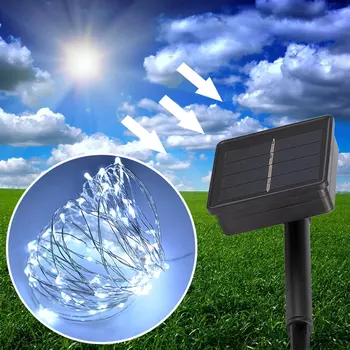 

Functional Christmas Spring Festival Decorative Copper Lights Waterproof Garden Garden Lights Solar Copper Light Strings