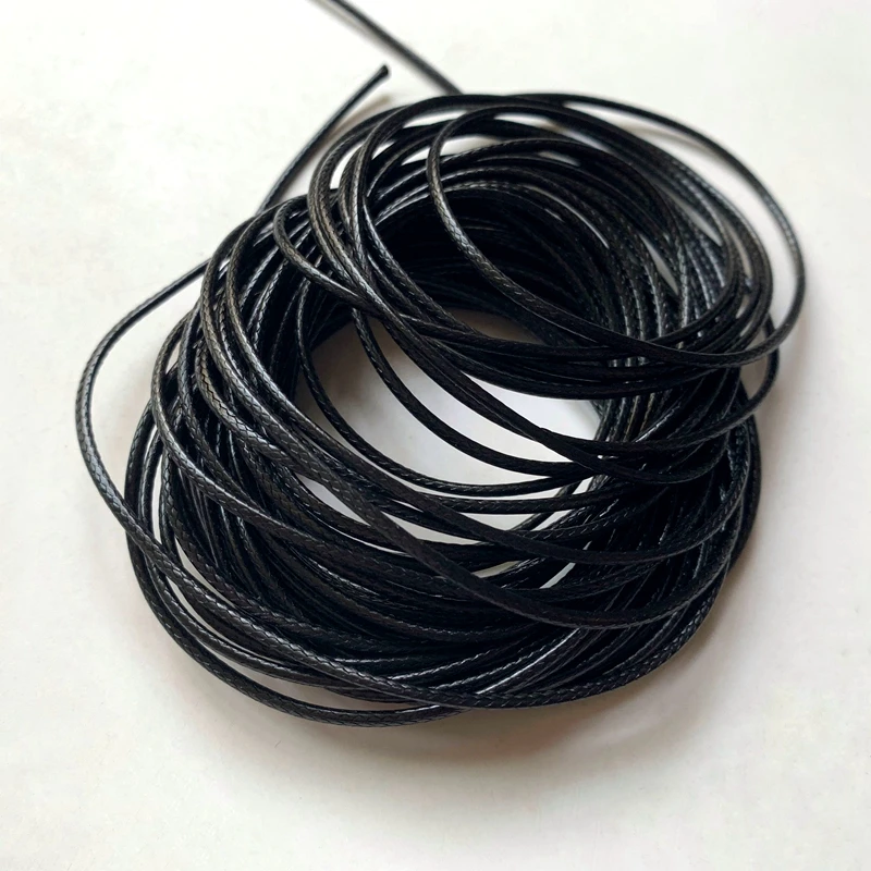 20 Meters Korean Waxed Polyester Cord 1.5mm Black Wax Line Rope Handmade DIY Crafts Accessories Supplies | Дом и сад