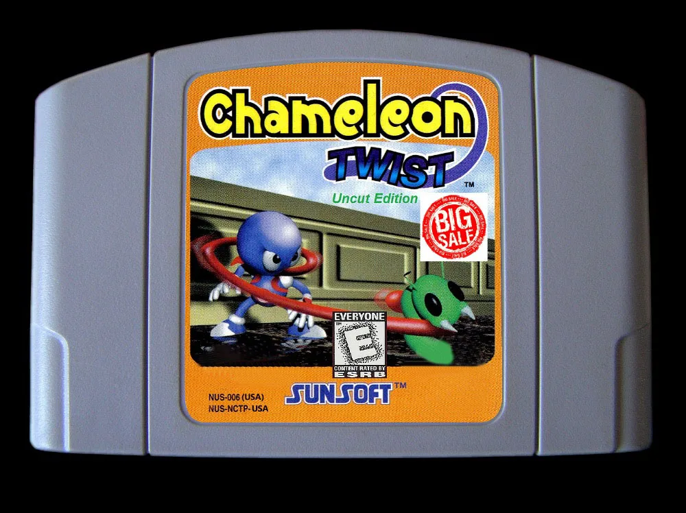 64-битная игра ** Chameleon Twist - Uncut Edition (версия NTSC для США!) | Электроника