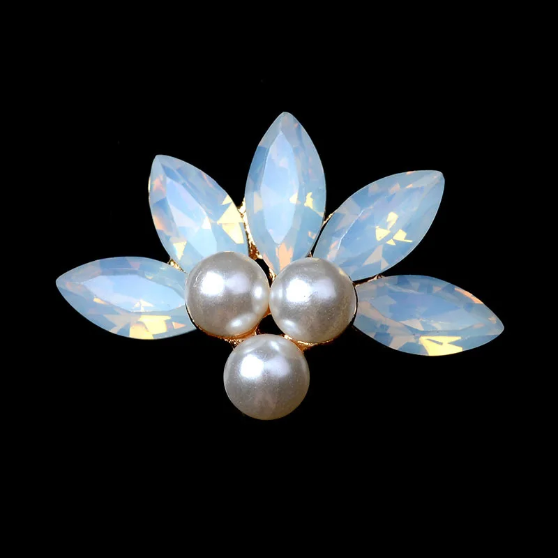 

10pcs Vintage Rhinestone Pearl Flower Diy Accessories Gold Plated Jewelry Findings Making Supplies Wholesale