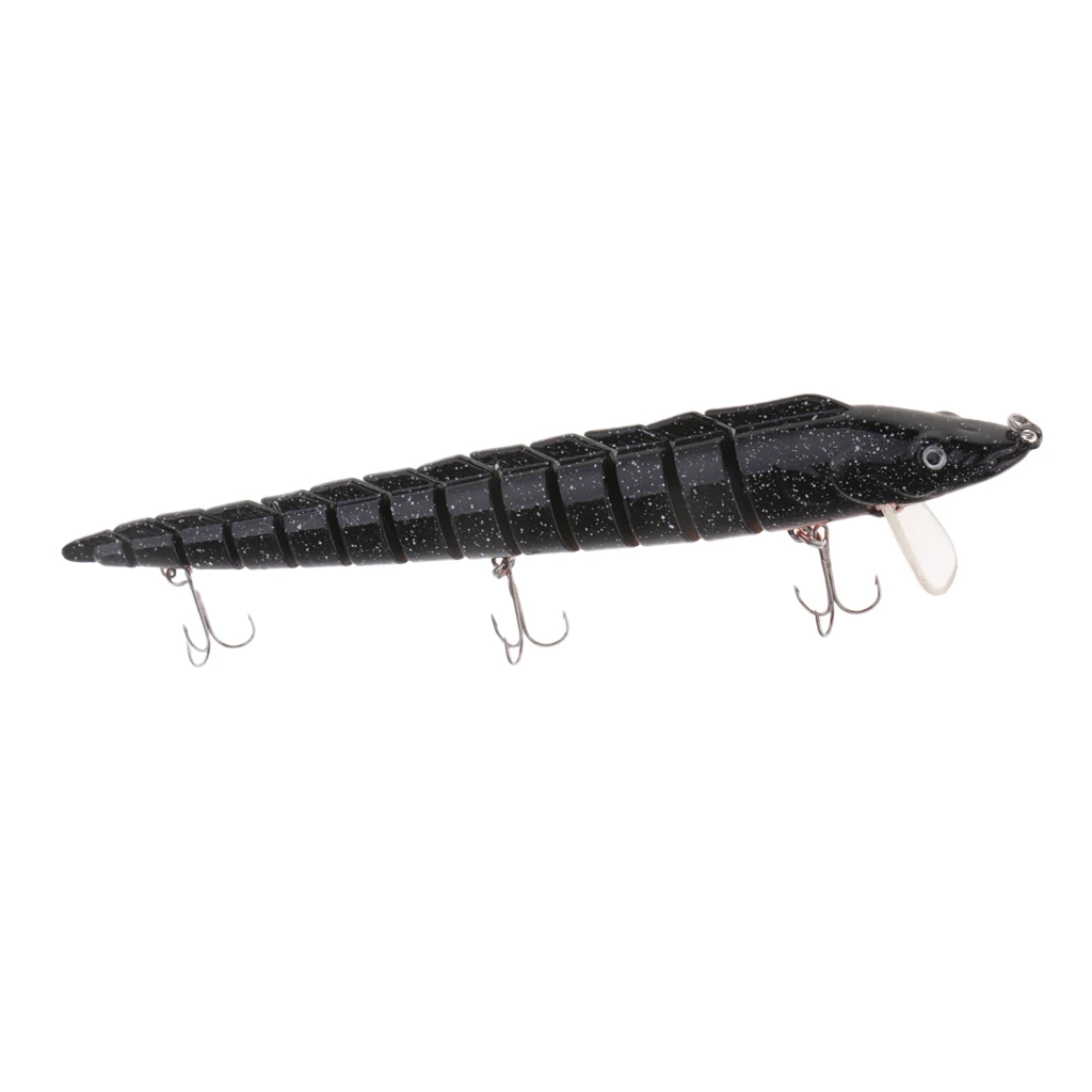 Lifelike 3D Eyes Eel Lure 12 Segment Multi Jointed Fishing Swimbaits for Striped Bass Striper 4 Colors | Спорт и развлечения
