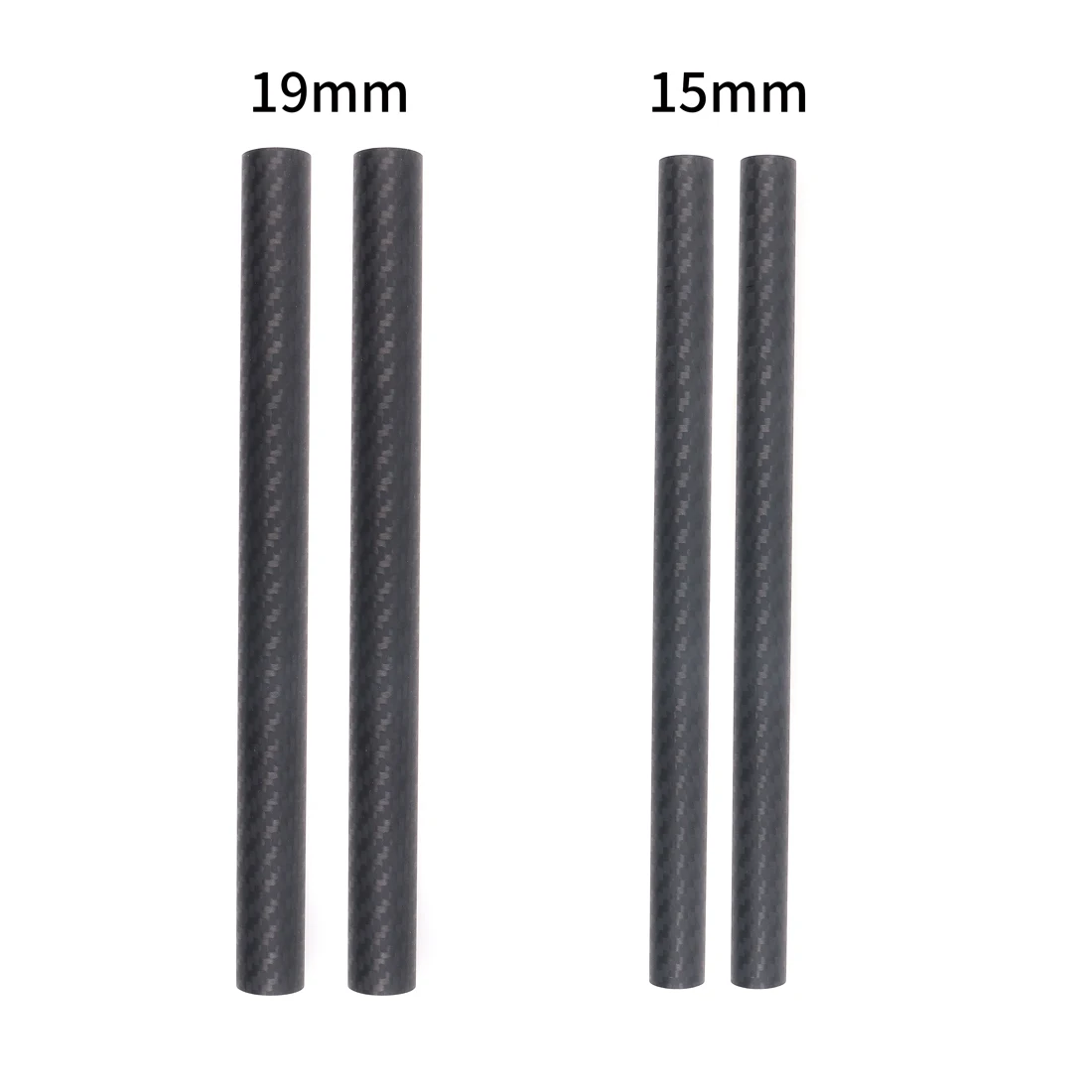 Description Picture 2 of item2x Carbon Fiber Rod 15mm 19mm 6" 8" 10" 12" 16" Inch Tubes for 5D2 DSLR Camera Rail Support System Rig Follow Focus Photography