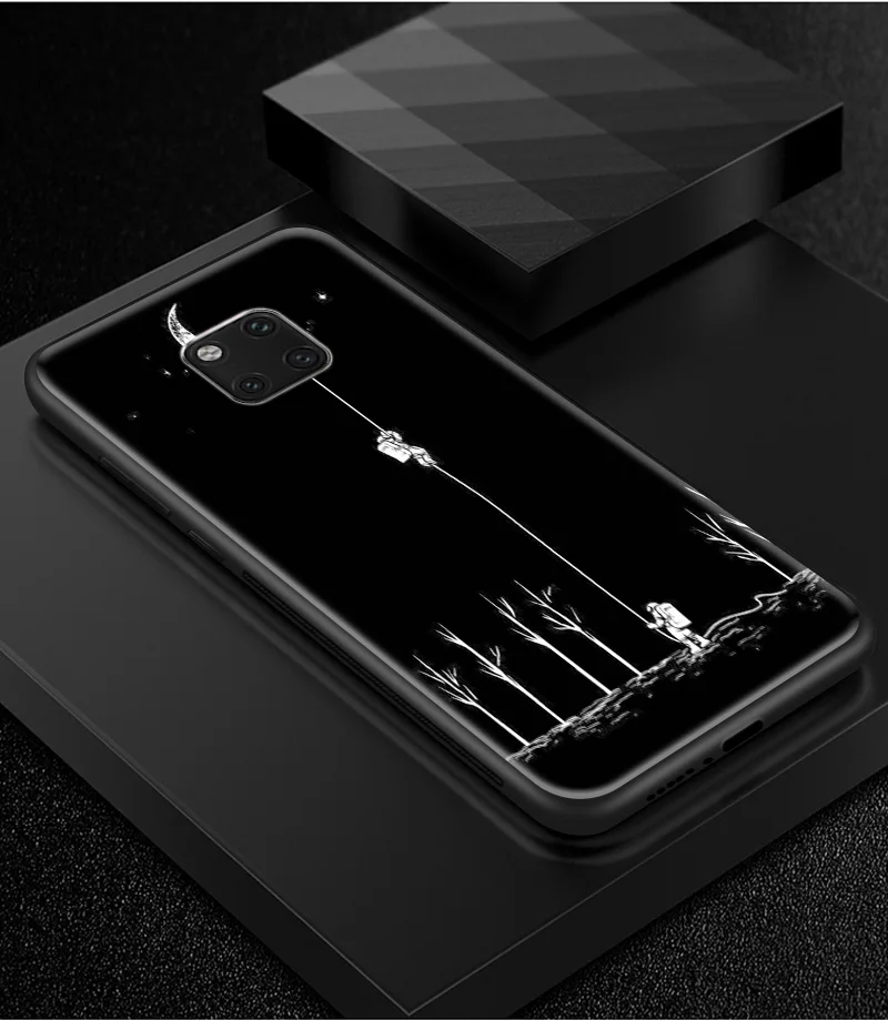 Чехлы из закаленного стекла для huawei Enjoy 9s Honor 7A Pro 7C 7X 8A 8X9 10 Lite Magic 2 Play mate 20 Pro Nova2 3 4 Design Dark Shell