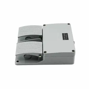 

Foot Switch Aluminum Shell Gray Double Pedal Switch Machine Tool Accessories