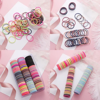 

Fashion Mini Hair Band Candy Color Small Rubber Ties Ring Elastic Hair Rope Ponytail Holder For Kids Hair Accessories