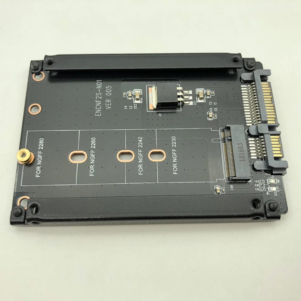 Металлический Чехол B+ M Key M.2 NGFF SSD To 2,5 SATA 6 ГБ/сек. адаптер карта с корпусом разъем M2 адаптер NGFF W/5 винт M.2 SATA адаптер
