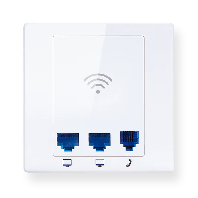 В розетке Беспроводной Wi-Fi AP маршрутизатор 802.11n 2 порта Ethernet 1 порт RJ11 беспроводная точка доступа PoE 48 в питание