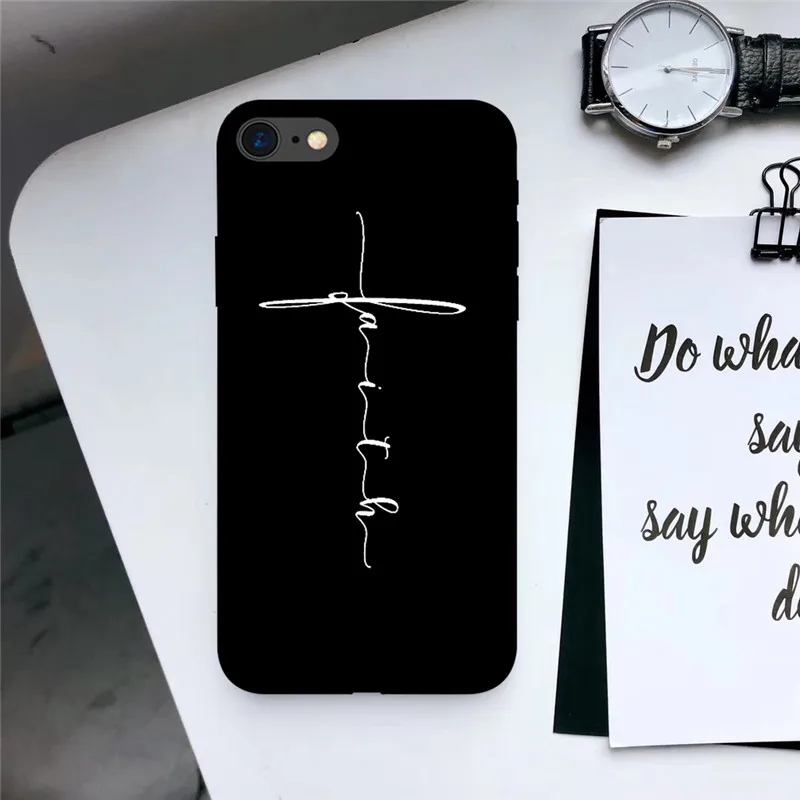 Style 7 JAMULAR вера христианская религиозная Подвеска "Иисус" чехол для телефона для iPhone XS MAX XR X 7 8 6 11 Plus мягкая задняя крышка для samsung S8 S10 Note8 - Цвет: Style 7