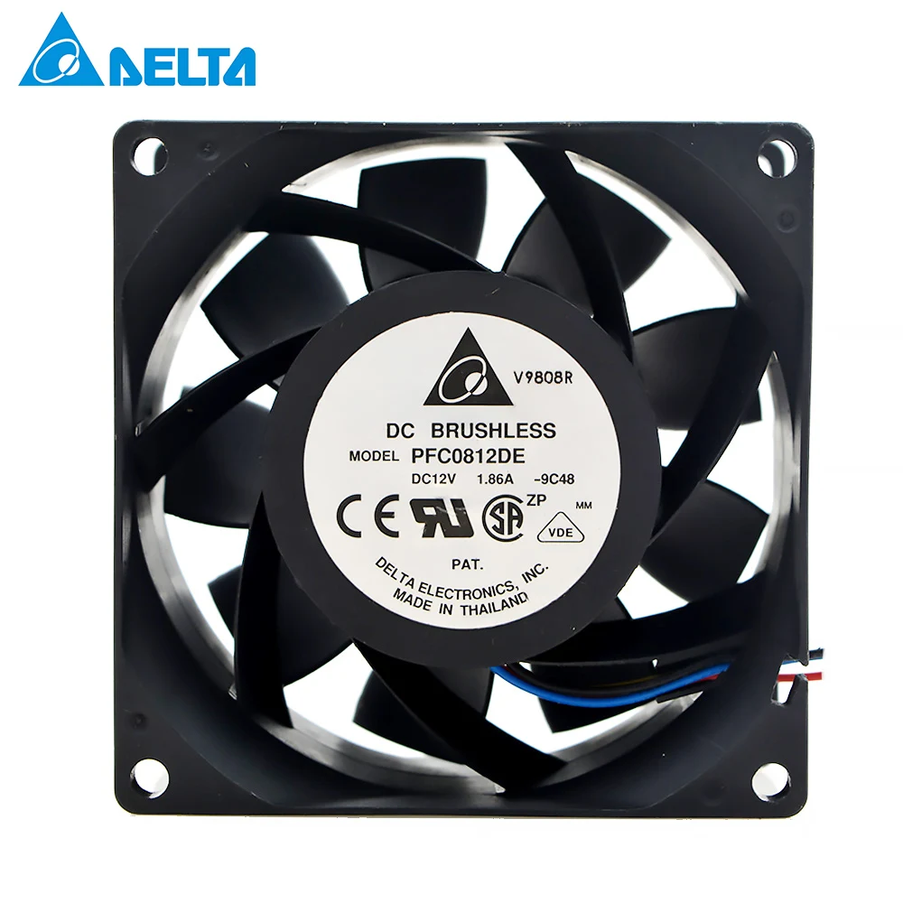 

for delta PFC0812DE 8038 3.3A 12V 4 wire PMW double bearing violent cooling fan