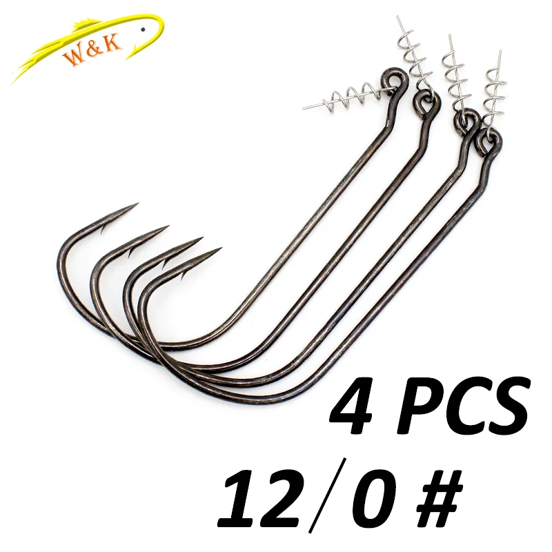 Fishing Hook at 12/0 and 10/0 Big Worm Hook for Pike Soft Baits