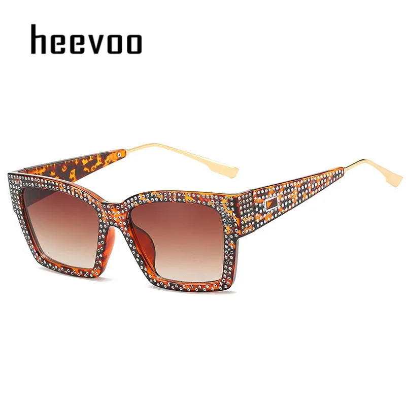 

Oversized Luxury Square Sunglasses Women Diamond Gradient Sun Glasses Men Mirror Lens Unisex Imitation Diamonds Eyeglasses Frame
