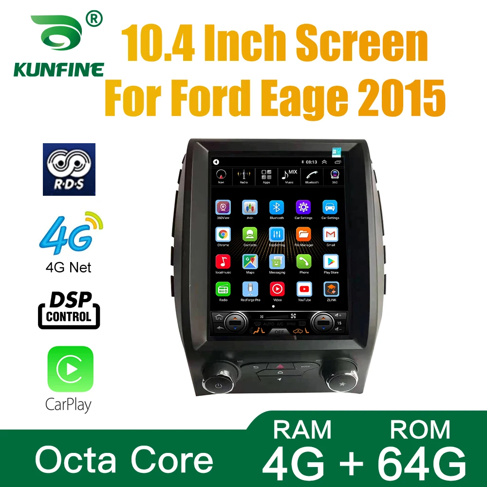 

Tesla Screen Octa Core 4GB RAM 64GM ROM Android 10.0 Car DVD GPS Player Deckless Car Stereo For Ford Eage 2015 Radio