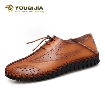 

Summer New Fashion Casual Shoes Men Moccasins Flats Breathable Driving Leather Boat Footwear Loafers Big Size Free Shipping