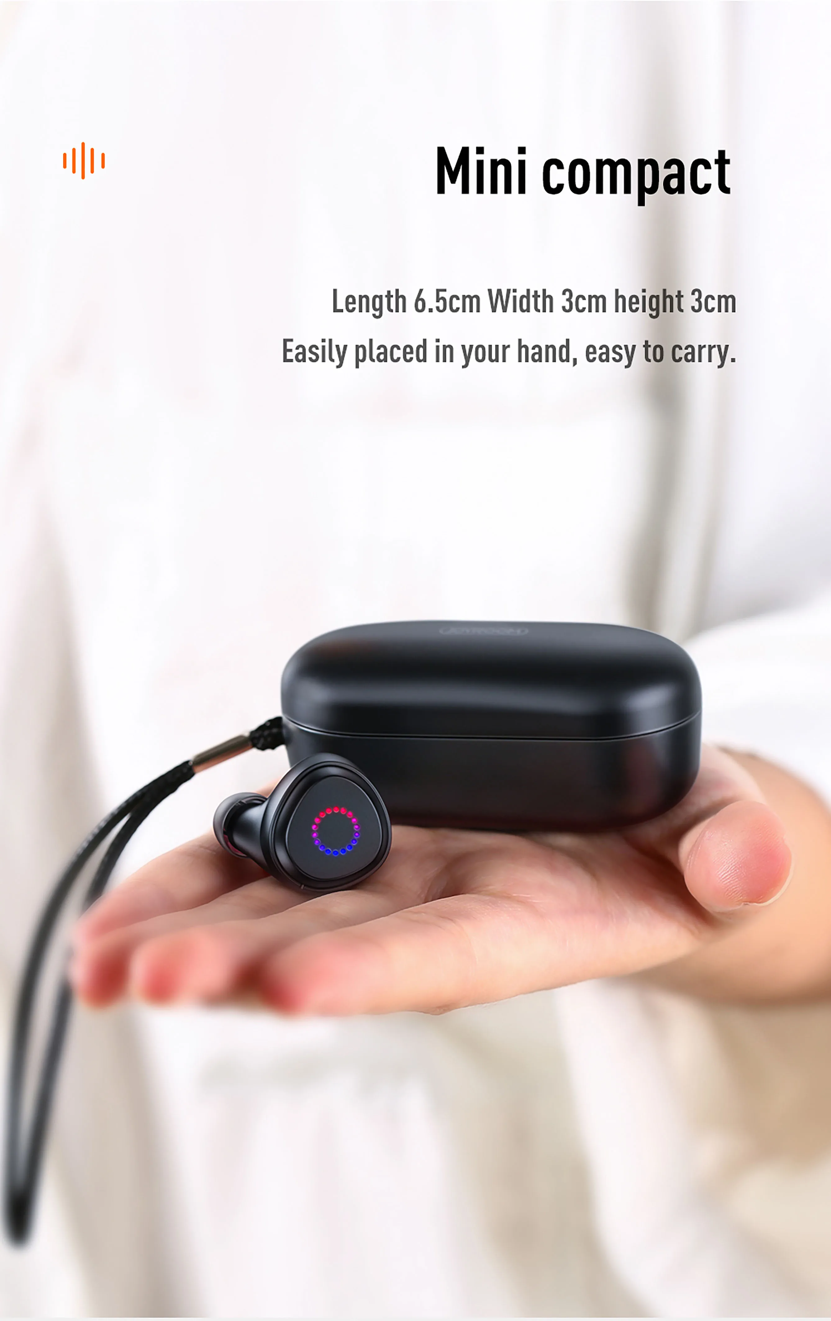 Joyroom новые TWS TL1 Bluetooth стерео Спортивные Беспроводные гарнитуры IPX7 водонепроницаемый Сенсорный контроль черный и белый для IOS и Android
