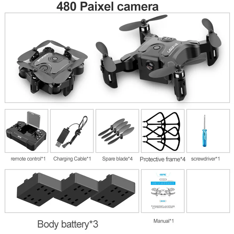 2021 Mini Drone avec Caméra 4K FPV, 2,4 GHz l'anti-interférence, Induction  de Gravité, Vol de Trajectoire, Mode sans Tête, 20 minutes, Maintien