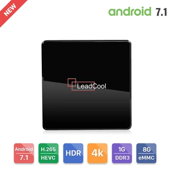 

Android 7.1 TV Box Leadcool X Set Top Box Amlogic S905W Quad Core H.265 4K Smart TV Box 2.4GHz WiFi Lan 100M Android TV Receiver
