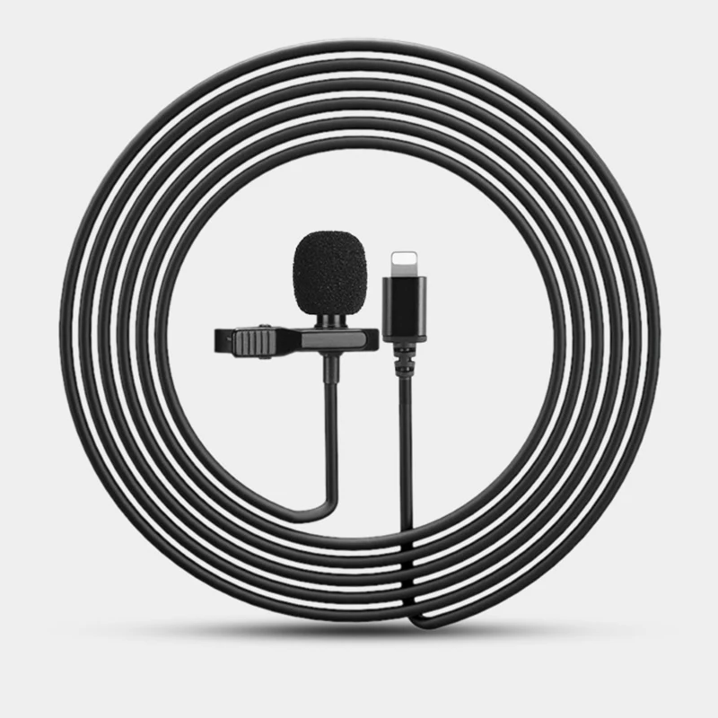 ABKT-Профессиональный петличный микрофон с зажимом для iPhone/записи/интервью/видеоконференции/Подкаст/диктата голоса