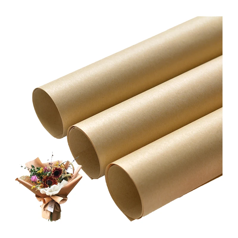 Wrap Flowers Brown Paper Kraft Paper Bouquets Flowers Brown Wrapping Paper Flowers Craft