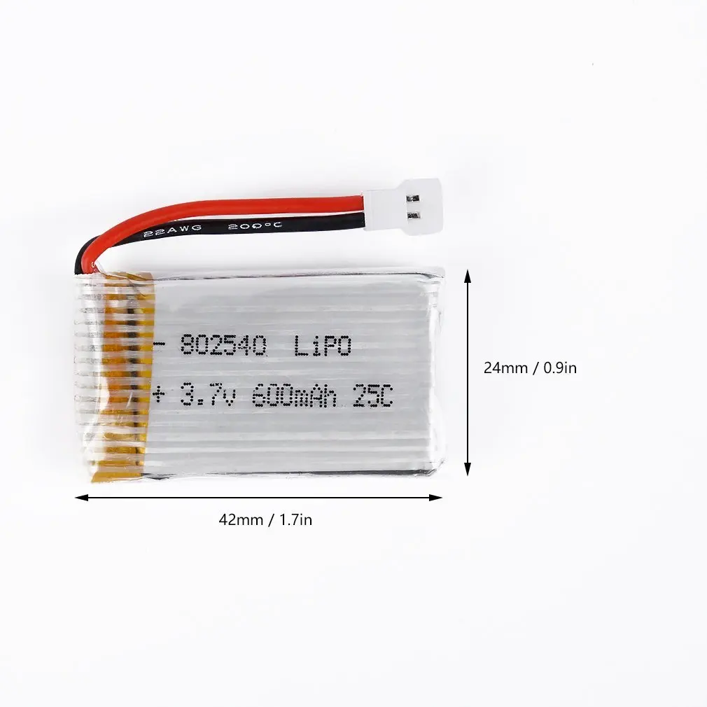 3,7 V 600mAh 25C емкость Lipo батарея 802540 Molex 50005 нет ПВХ изысканно разработанный прочный