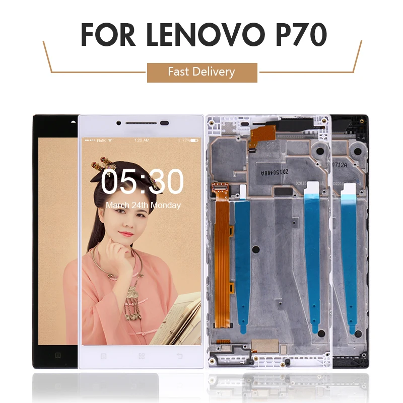 Для Lenovo P70 ЖК дисплей и сенсорный экран дигитайзер сборка для LENOVO с рамкой Замена