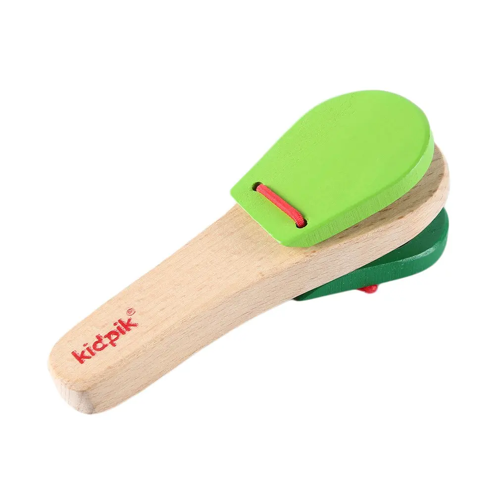 

Wooden Percussion Handle Clapping Castanets Board For Baby Musical Instrument Preschool Early Educational Toys new