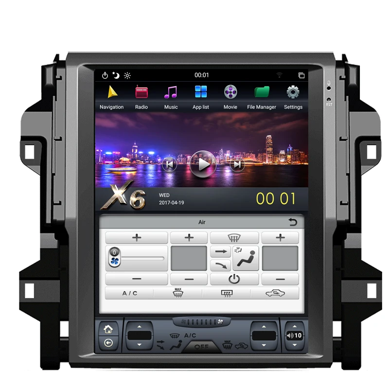 NAVITOPIA 12,1 дюймов 4G+ 64GB Tesla стиль вертикальный экран Android 8,1 Автомобильная dvd-навигационная система для Toyota Fortuner