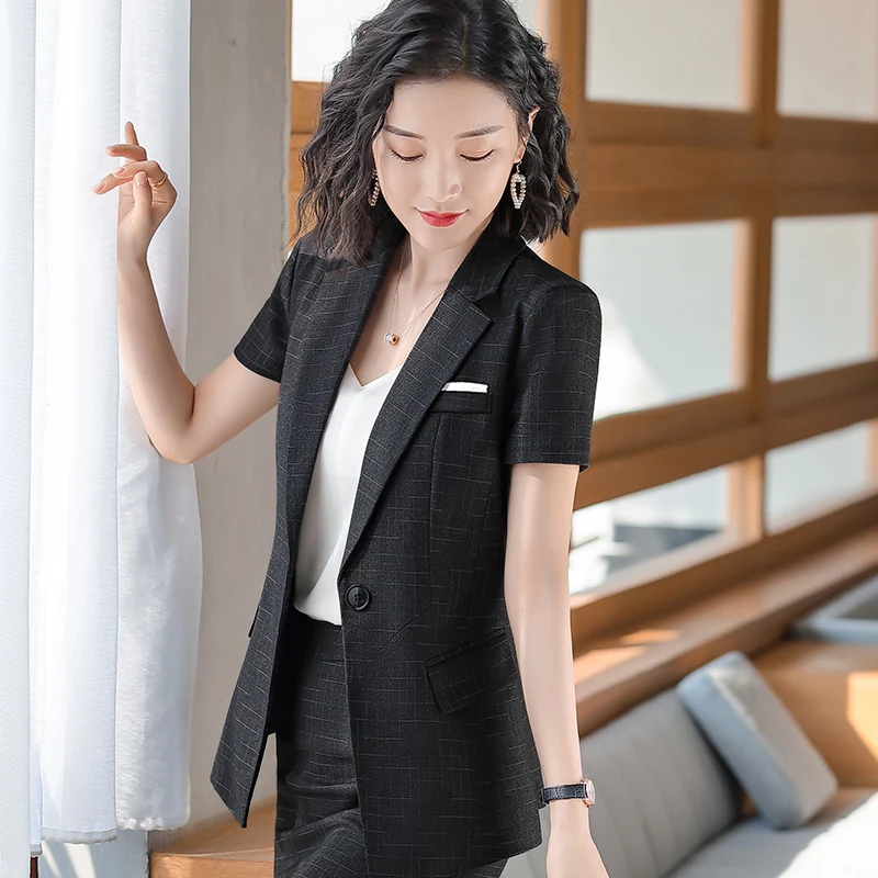 Summer Fashion Ladies Navy Blue Blazer 