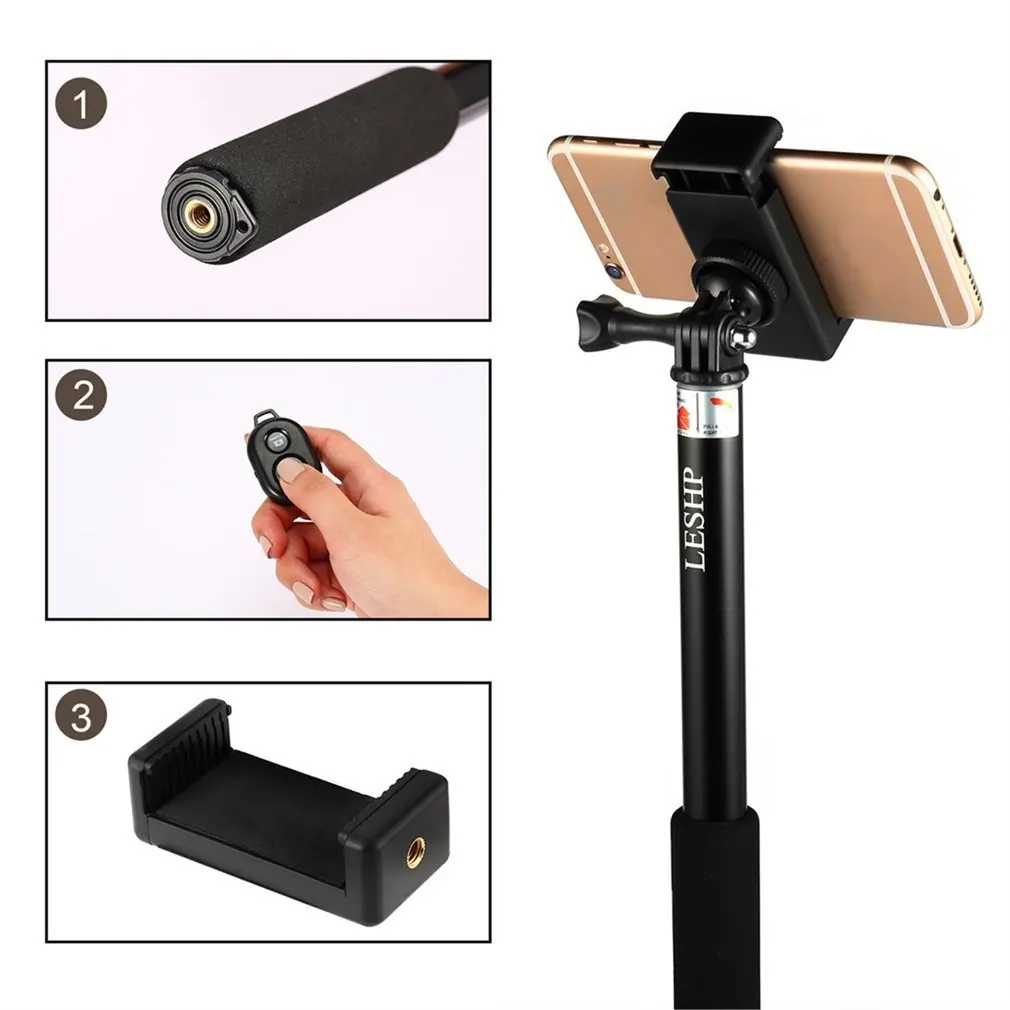 Tabletop Selfie Stick Monopod with Bluetooth Remote & Tripod Stand for iPad Cell Phone&Tablets Tabletop Selfie Stick