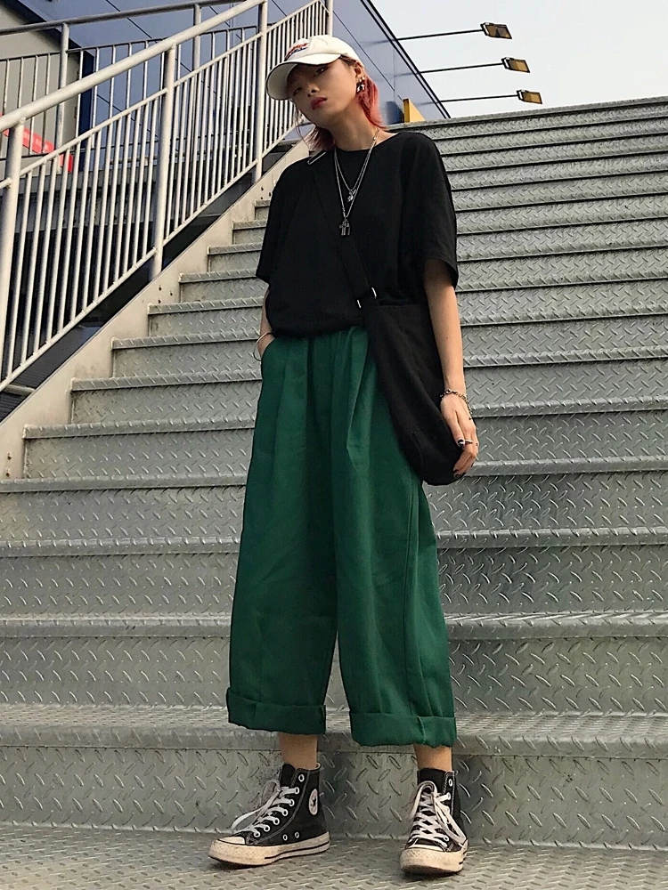 womens wide leg ankle pants