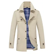 Хороший осенний поп-Тренч, мужская длинная куртка большого размера 5XL, свободный Тренч, Мужская модная качественная Повседневная Деловая куртка