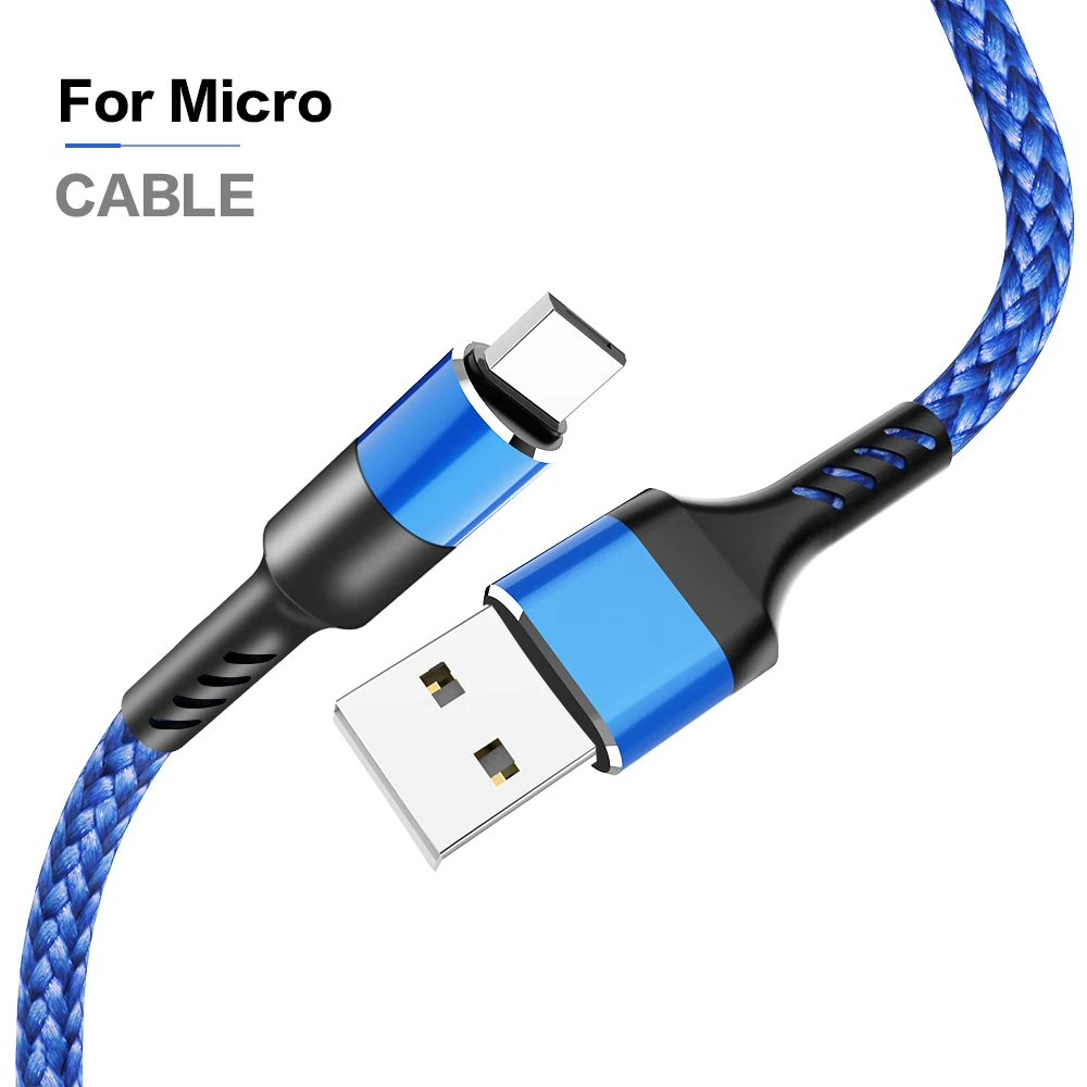 USB кабель 3A быстрое зарядное устройство usb type C Micro USB кабель для samsung huawei Xiaomi LG Oppo Honor мобильный телефон type c кабель 3 м - Цвет: For Micro Blue