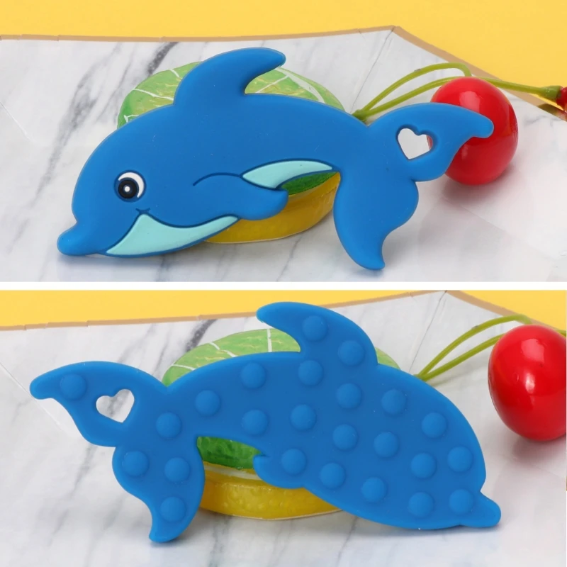 Детские Силиконовые Дельфин кроватки сенсорные игрушки DIY аксессуары для кормления силиконовый Прорезыватель 634F