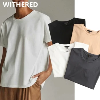 

Dave&Di summer t shirt women england style simple solid o-neck cotton match basic harajuku tshirt camisetas verano mujer 2020
