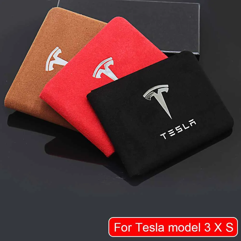 

For Tesla model 3 X S accessories Turn fur Key card package driver's license book protector bank card storage accessories