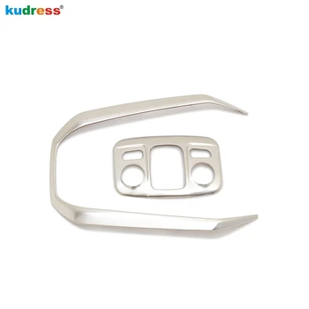 

For Peugeot 3008 GT 2017 2018 2019 2020 Steel Front Rear Roof Dome Reading Light Lamp Cover Trim Interior Accessories 2pcs