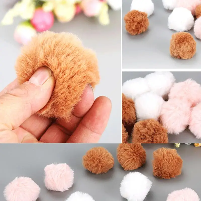 Cute Funny Cat Toys Stretch Plush Ball Cat training educational toy color grinding claw filled cotton rabbit fur ball Cat Toys