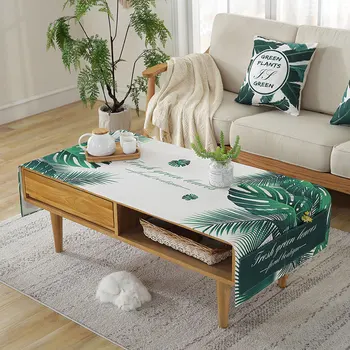 

Nordic Coffee Table Tablecloth Cartoon Printing Dust Cover Towel Living Room Rectangular Tea Table Tablecloth Table Cloth