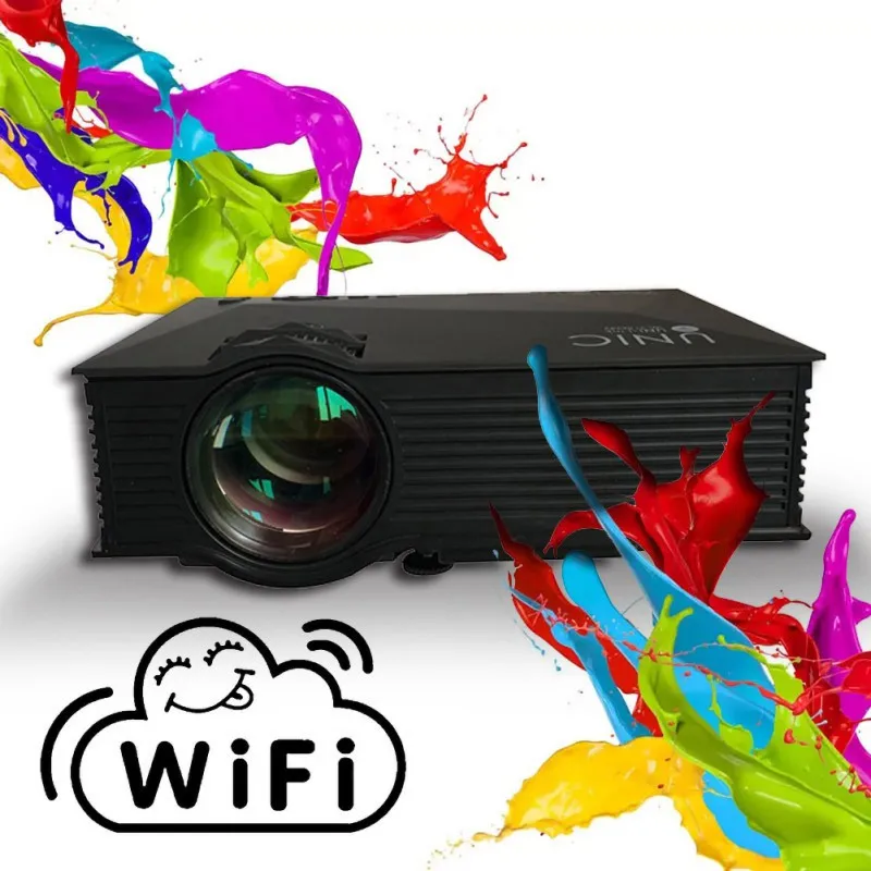 New UC46 UC68 WIFI Projector Smartphone Portable Video Projector Euro Plug For Home Entertainment
