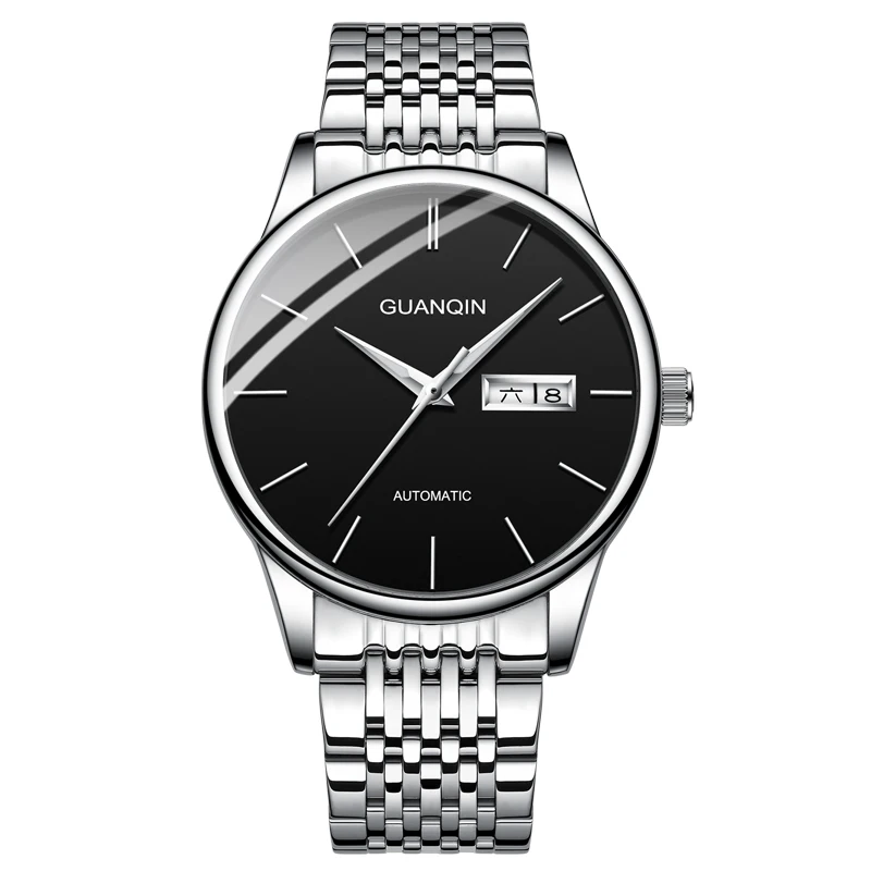 

GUANQIN GJ16217 Men Mechanical Sapphire Watches 50ATM Waterproof Automatic Wristwatch Week Date Clock With Tool Box Dropshipping