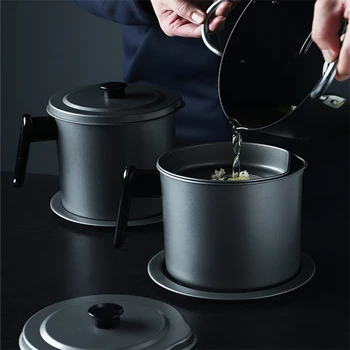 

304 Stainless Steel Lard Tank Large Capacity Storage Tank Kitchen Household Cooking Oil Bottle Filter Residue Tank