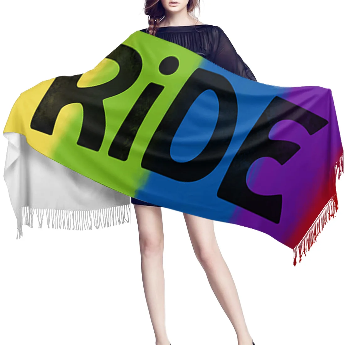 Мягкий кашемировый шарф Радужный полосатый Pride осень зима легкий теплый негабаритный бахрома шарфы шали обёрточная бумага для мужчин и женщин